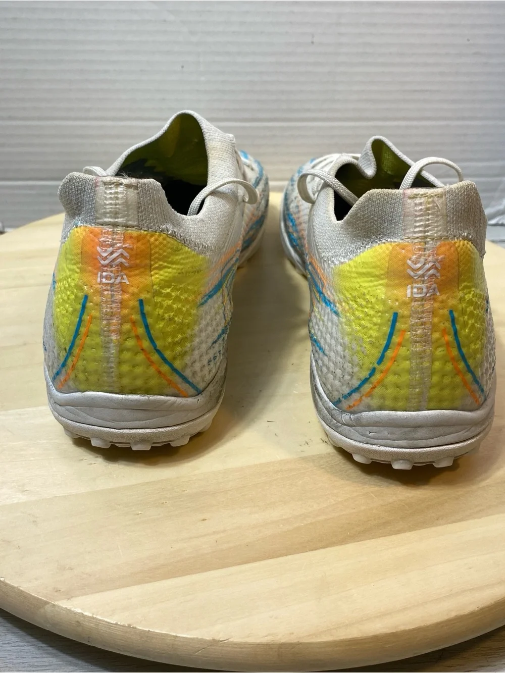 IDA Sports Women's Turf Soccer Shoes White Blue Yellow Size US 11 / EUR 43